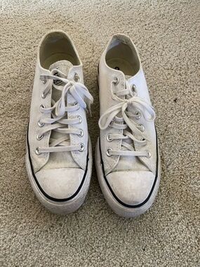 Converse White Low-Top Canvas Sneakers